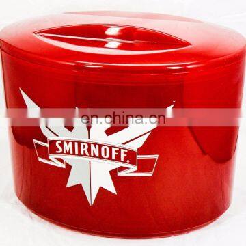PS plastic bottle ice bucket for beer/vodka bottle