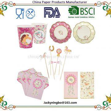 Ningbo PartyKing Party Supplies Set Plates Napkins Cups Tableware Kit for 16 Party Favor photo-2