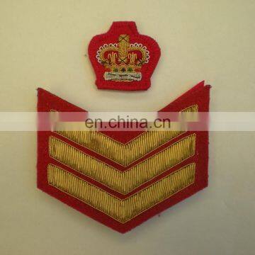 BULLION EMBROIDERED BADGES-HAND EMBROIDERED BADGES