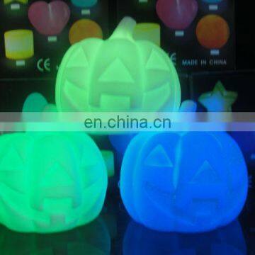 Promotional Halloween items plastic led pumpkin lamps