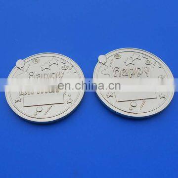 custom happy birthday coin silver copper coin in sale