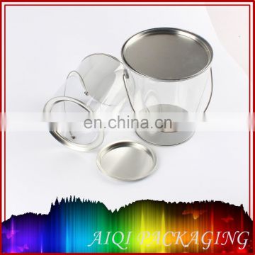 Metal tin box with PET transparent window