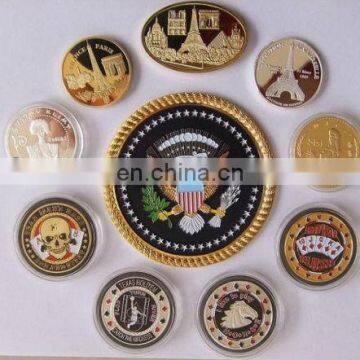 silver and gold custom PLASTIC coins hand engraved coin