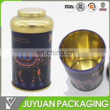 Chinese realiable tin factory's direct offer bulk metal tea can caddy tins