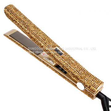 Gorgeous Rhinestone Bling Bling 1 Inch LCD Temperature Display Hair Straightener photo-4