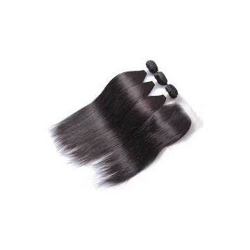 Silky Straight Peruvian Cuticle Double Wefts  Virgin Hair Weave