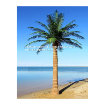 Preserved plastic tree artifical coconut palm tree for interior decoration