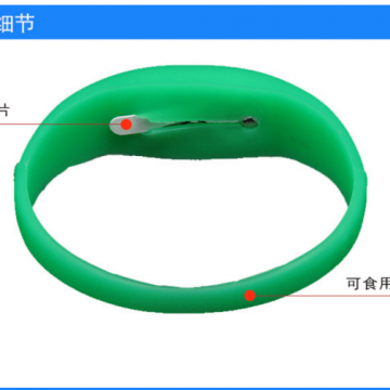 Silicone Rubber Bracelets Motion Activated Led Glowing Wristband