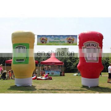 Colorful Advertising Inflatable Branded Salad Bottle Shape With Blower for Business Events