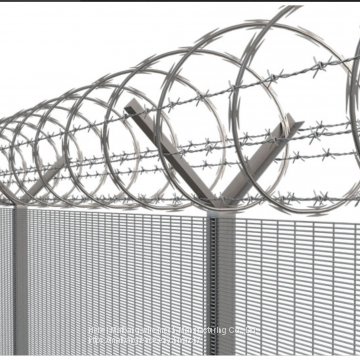 High Security Airport Fence Cheap Fence Wire With Barbed Wire Razor Wire