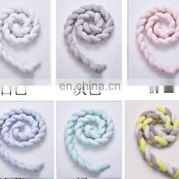 Knot Cushion,Crib Baby Bumper Cot Braid Pad Protector Braided Knot Pillow photo-6
