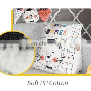 Wholesale Cartoon Design Soft Triangle Wedge Bolster Cushion Pillow Bed Reading Backrest Cushion For Sofa Office Chair photo-3