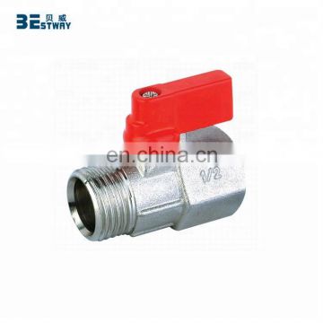 1/4" to 1/2" Mini brass ball valve