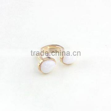 Hot New Round Genstone Ring Gold Plated Alloy Ring for Girls photo-4