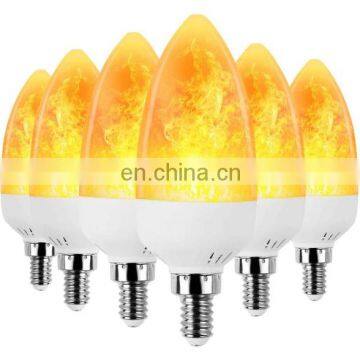 Decorations Fire Flickering Emulation LED Flame Light Bulb