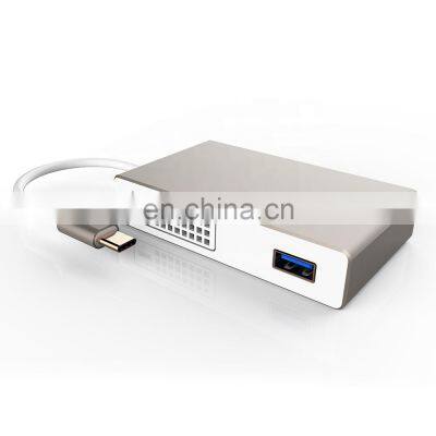 Male to Female 1080p 4k usb type c to DVI vga adapter Converter with Audio Output