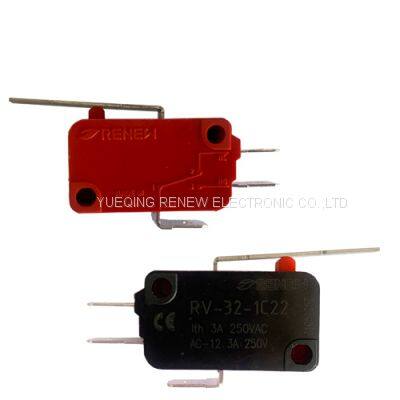 Low Force 3A Micro Switch with Lever Operation Force with 20gf