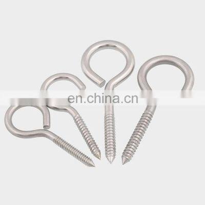 China manufacturer carbon steel eye hook screw with washer self tapping eye screw