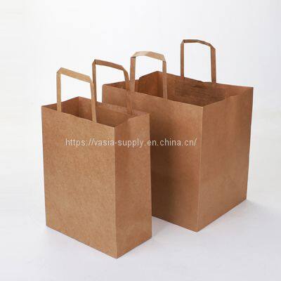 Brown Paper Bags with 100% Pure Kraft Paper bags with handle for Grocery, Snack, Lunch, Birthday, Xmas Party Supplier and Wedding