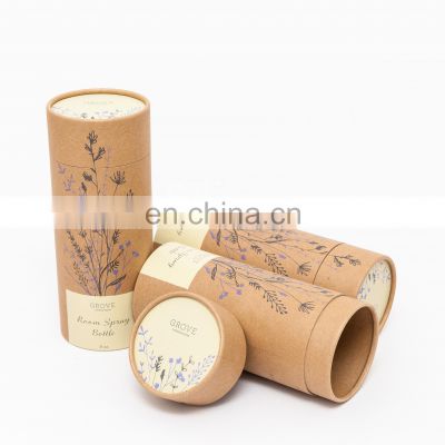 Offset Printed Luxury Cylinder Bottle Packaging Tube Box Bottle Paper Tube Packaging