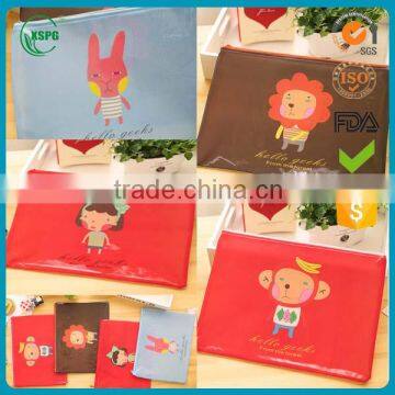 Beautiful red PVC plastic document bag