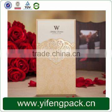 2015 Latest Wedding Card Design,handmade Gold Wedding Invitation Card photo-5
