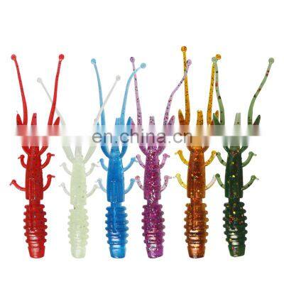 Wholesale bulk 2.2g Luminous crawfish lure soft plastic Lifelike lobster soft bait fishing lure crawfish