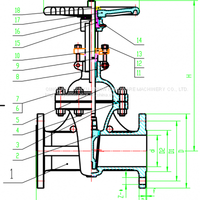 DIN/BS/ANSI standard carbon steel gate valve