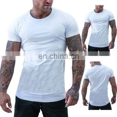 Men Gym Cotton T Shirt Print T Shirt Active Wear Gym Shirt