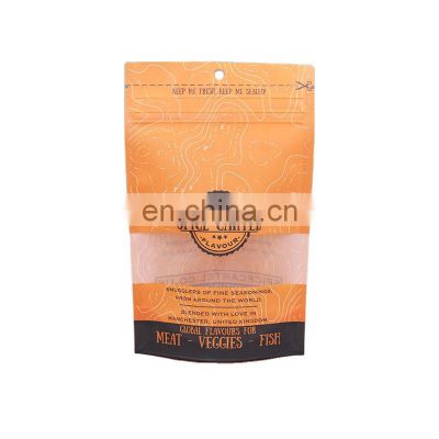 Custom printed stand up pouch snack bag laminated plastic spice bag