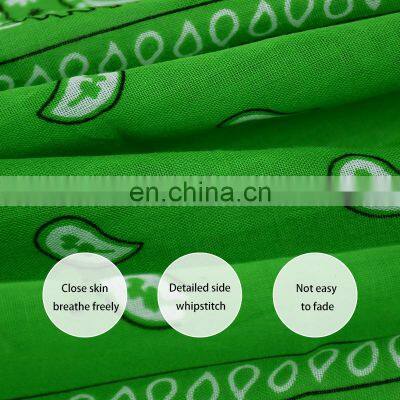 Wholesale Multifunctional Outdoor Sport Cycling Square Headband Bandanas Paisley Pattern Cowboy Scarf Cotton Bandana photo-3