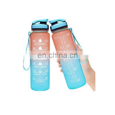 Unionpromo bpa free suppliers custom sublimation motivational time marker reusable honey bottle plastic