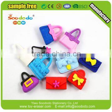Cheap Colorful Bag shaped eraser supplier