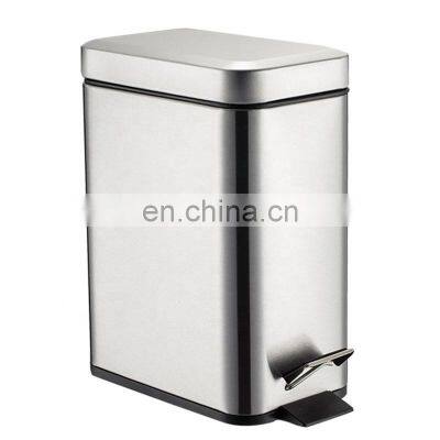 Hot sale wholesale Fashion household new design home and kitchen waste bins stainless steel trash bin