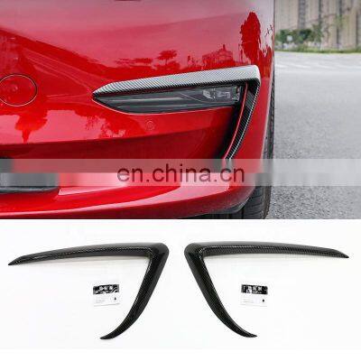 ABS Car Refitting Is Suitable For Tesla Model 3 2017-2019 Front Fog Lamp Eyebrow Decoration