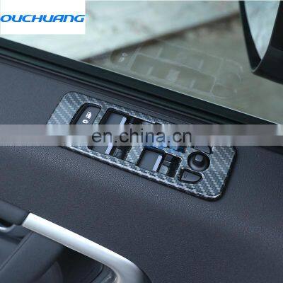 For Land Rover Discovery Sport 2015 2016 2017 ABS Carbon Fiber Window Lift Switch Button Cover Trim Car Accessories 4pcs photo-4