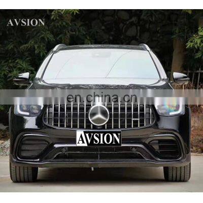 Facelift conversion body kit for X253/C253 upgrade to GLC63 AMG style include front rear bumper assembly for Mercedes benz GLC