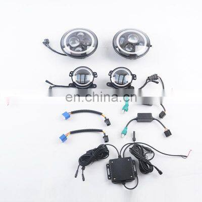 Auto Headlight for Jeep Wrangler off road accessories Car RGB head lamp for Jeep wrangler JK 07+