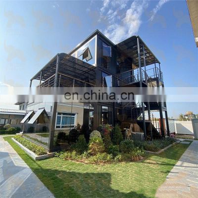 light steel home luxury quick concrete modern glass house expandable folding prefab container house for sale