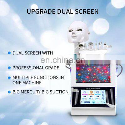 8 IN 1 Hydrogen Oxygen Small Bubble Instrument Facial Clean Oxygen Injection Wrinkle Removal Beauty Machine With Skin Testing