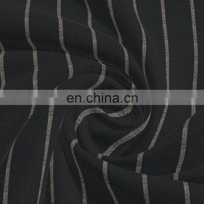 Best Selling Factory Direct Supply Linen Rayon Fabric Yarn Dyed Stripes For Garments photo-3