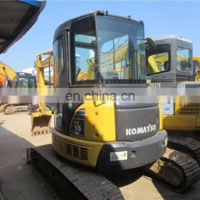 Used crawler excavator Komatsu PC55, Komatsu 5 ton mini excavators Japan