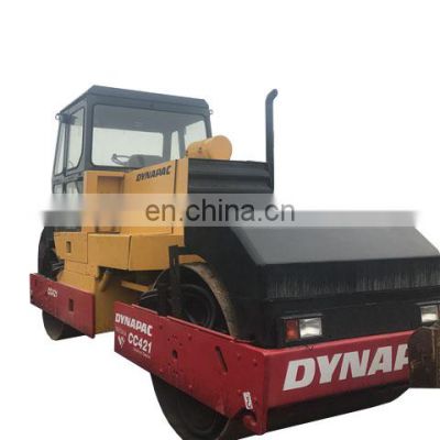 New arrival used road soil compactors Dynapac CC421, double drum high working efficiency construction machinery for sale