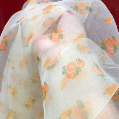 Digital Printing Floral Kimono White Polyester Roll Fabrics