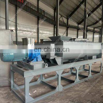 Continuous operation mineral powder mixer double shaft binder organic fertilizer horizontal mixer equipment for sale