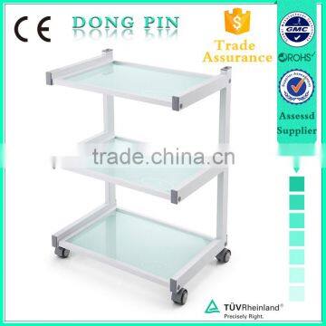 beauty salon furniture facial stainless steel food trolley for salon