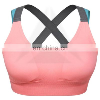 Stretch Breathable Sports Bra Top Adjustable Spaghetti Straps Fitness Women Sport Bra