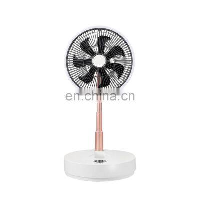 Wireless Rechargeable Oscillating Adjustable Fan Air Cooling Stand Desk Foldable Table Fan Portable Cordless Folding Fan