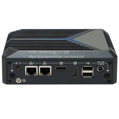 Fanless Mini PC 12th Gen Celeron J6412 2 LAN 8 USB 2 HD DDR4 3200MHz Industrial PC for Medical