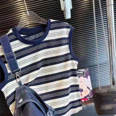 New Spring/Summer Cotton Spandex Frame Knitted Colorful Stripes Bead Ground Stripes Double Yarn Pit Stripe T-shirt Fabric 220g photo-4